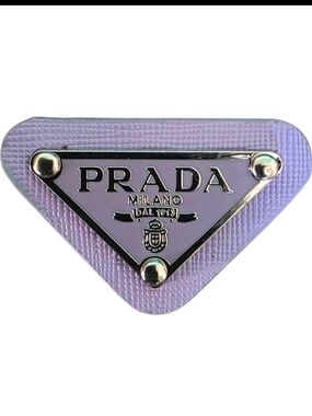 Prada Lavender Triangle Logo Plaque
